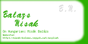 balazs misak business card