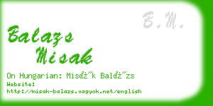 balazs misak business card